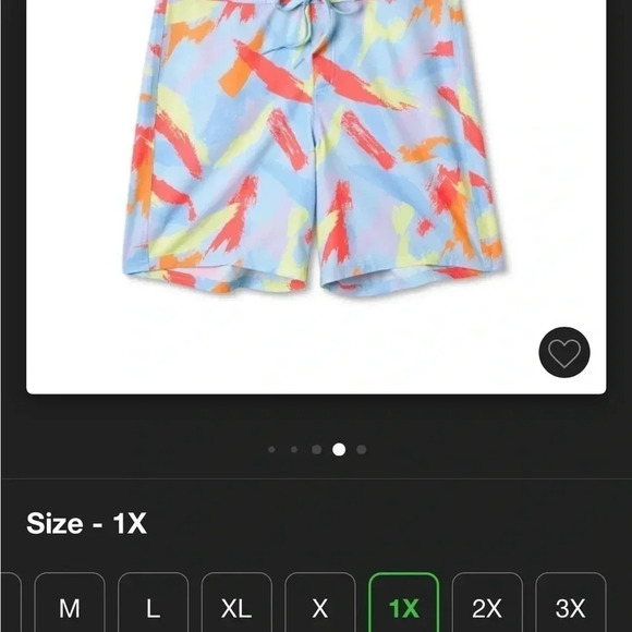 Women's 7" Board Swim Shorts - Wild
Fable Light Blue Abstract Print 1X - Picture 5 of 11